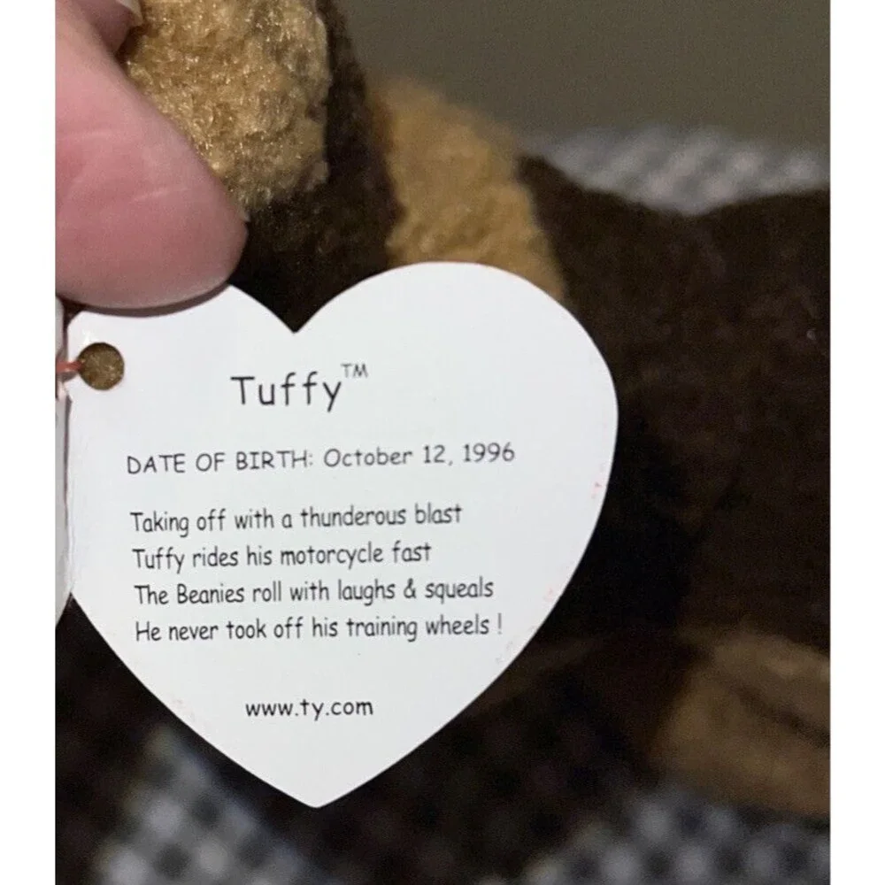 1996 Ty Beanie Baby TUFFY THE DOG With Rare Multiple Tag Errors Retired New Cond